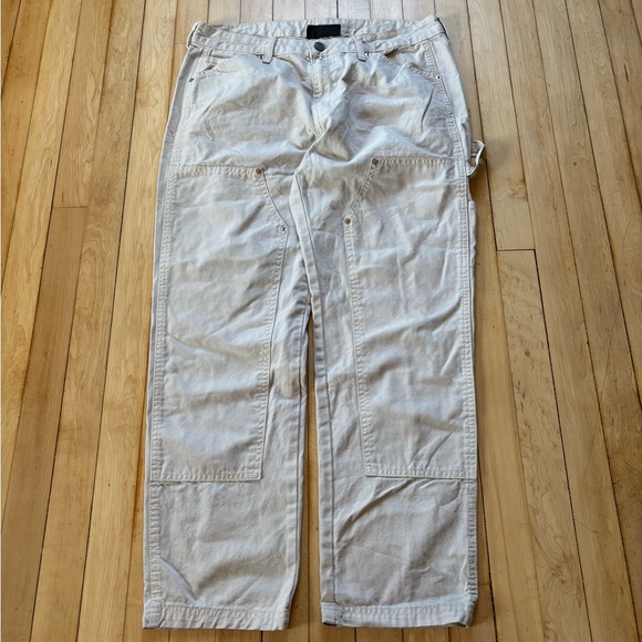 Y2K NO BOUNDARIES Double Knee Carpenter Pants Wide Leg Baggy Skater Mens 34x30 - Picture 1 of 9